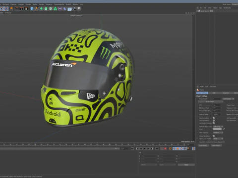 F1 Lando Norris Helmet 2024 3D Model