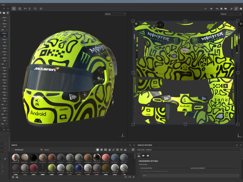 F1 Lando Norris Helmet 2024 3D Model