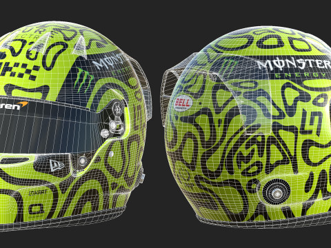 F1 Lando Norris Helmet 2024 Model 3D