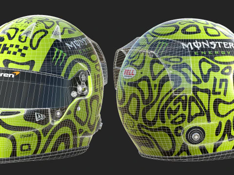 F1 Lando Norris Helmet 2024 3D Model