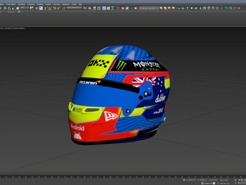 F1 McLaren Helmets 2024 3D Model