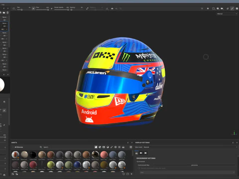 F1 McLaren Helmets 2024 3D Model