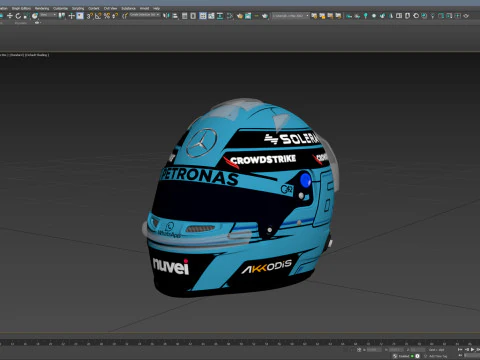 F1 George Russel Helmet 2024 3D Model