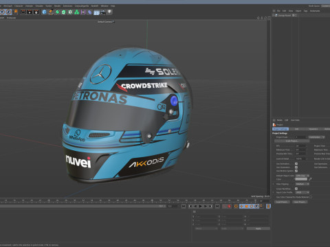 F1 Mercedes Helmets 2024 3Dモデル
