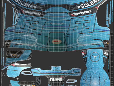 F1 Mercedes Helmets 2024 3Dモデル