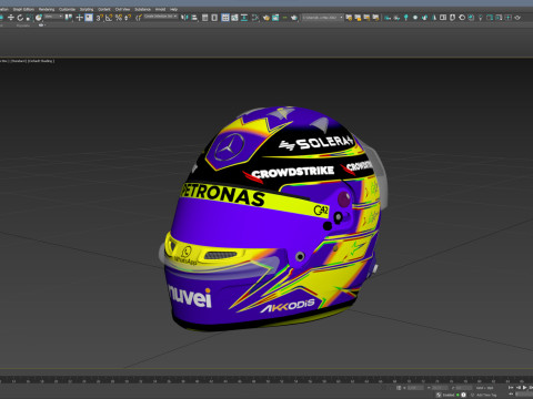 F1 Mercedes Helmets 2024 3Dモデル
