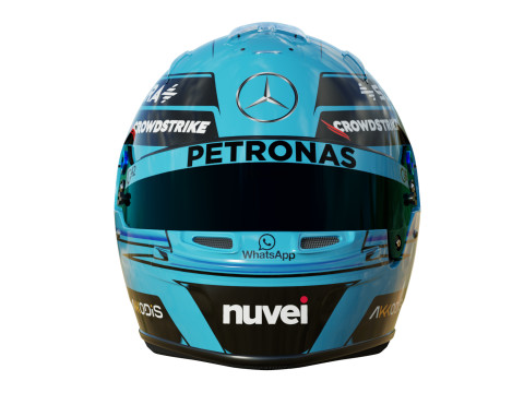 F1 Mercedes Helmets 2024 3Dモデル