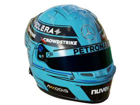 F1 Mercedes Helmets 2024 3Dモデル