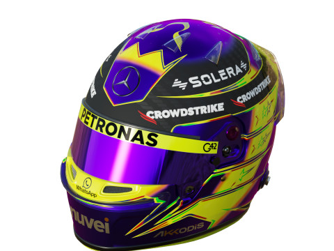 F1 Mercedes Helmets 2024 3Dモデル