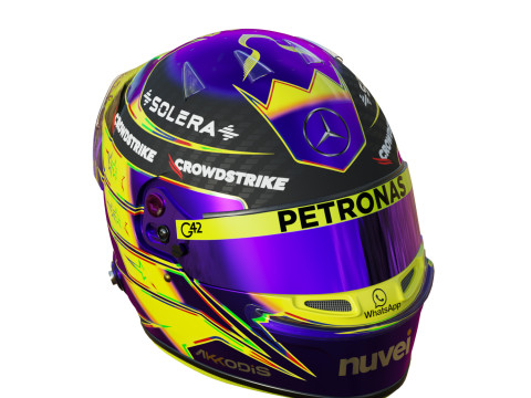 F1 Mercedes Helmets 2024 3Dモデル
