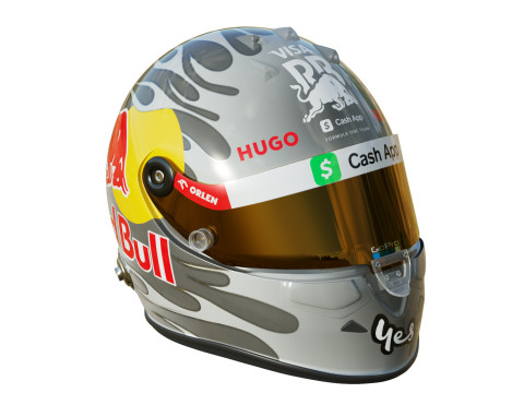 F1 Daniel Riccardo Helmet 2024 Modelo 3D