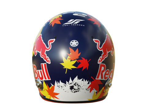 F1 Yuki Tsunoda Helmet 2024 3D मॉडल