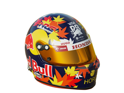 F1 Yuki Tsunoda Helmet 2024 3D मॉडल