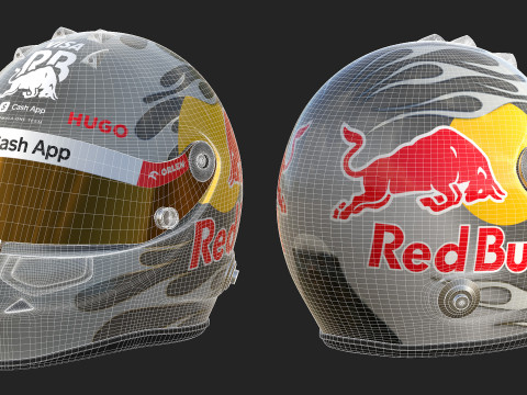 F1 Racing Bulls Helmets 2024 Modèle 3D