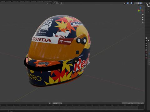F1 Racing Bulls Helmets 2024 Modèle 3D