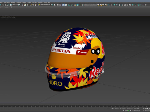 F1 Racing Bulls Helmets 2024 Modèle 3D