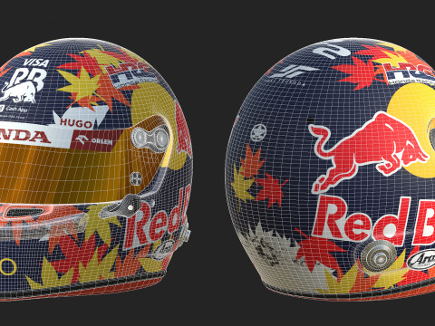 F1 Racing Bulls Helmets 2024 Modèle 3D