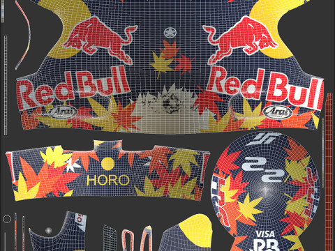 F1 Racing Bulls Helmets 2024 Modèle 3D