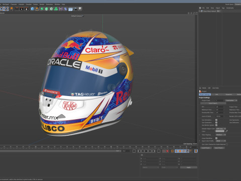 F1 Checo Peres Helmet 2024 3Dモデル