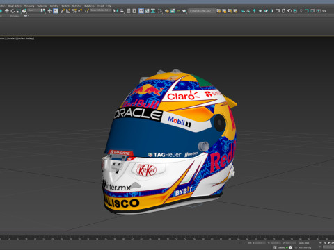 F1 Checo Peres Helmet 2024 3Dモデル