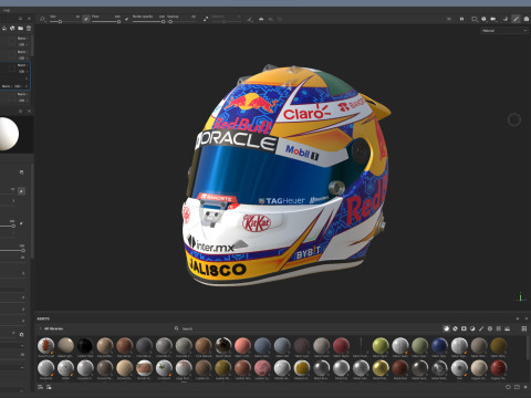 F1 Checo Peres Helmet 2024 3Dモデル