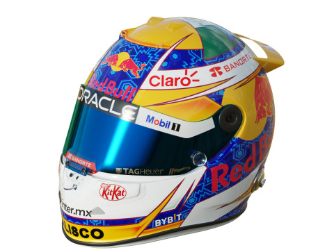 F1 Checo Peres Helmet 2024 3Dモデル