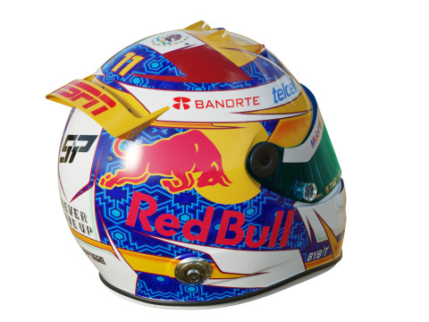 F1 Checo Peres Helmet 2024 3Dモデル