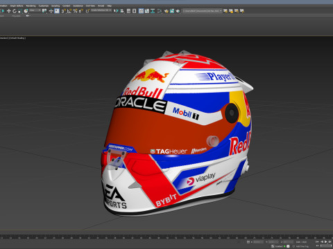 F1 Verstappen Helmet 2024 3D 模型