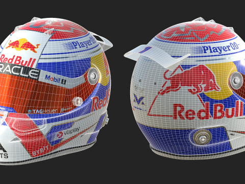 F1 Verstappen Helmet 2024 3D 模型