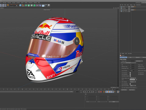 F1 Red-Bull Helmets 2024 3D 모델
