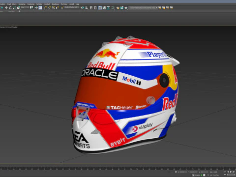 F1 Red-Bull Helmets 2024 3D Model