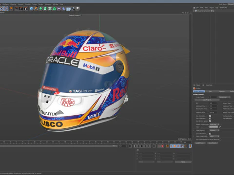 F1 Red-Bull Helmets 2024 3D Model