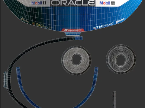 F1 Red-Bull Helmets 2024 3D Model