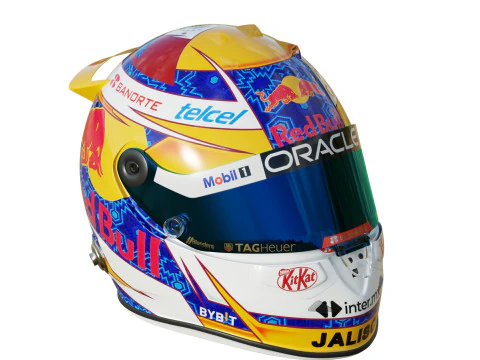 F1 Red-Bull Helmets 2024 3D Model
