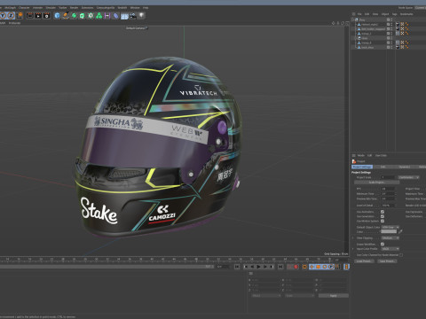 F1 Guanyu Zhou Helmet 2024 Modelo 3D