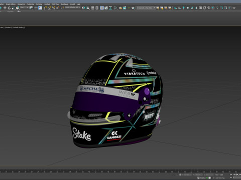 F1 Guanyu Zhou Helmet 2024 Modelo 3D