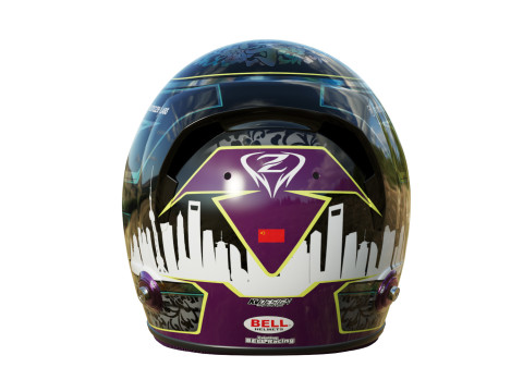 F1 Guanyu Zhou Helmet 2024 Modelo 3D