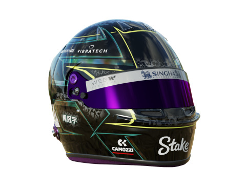 F1 Guanyu Zhou Helmet 2024 Modelo 3D