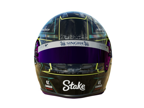 F1 Guanyu Zhou Helmet 2024 Modelo 3D