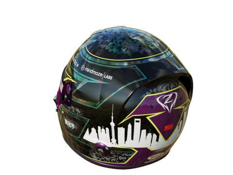 F1 Guanyu Zhou Helmet 2024 Modelo 3D