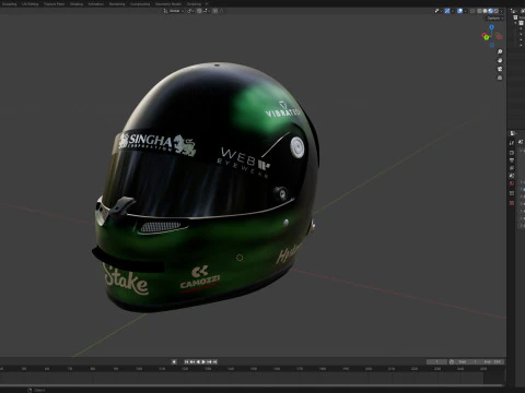 F1 Valtteri Bottas Helmet 2024 3D Model