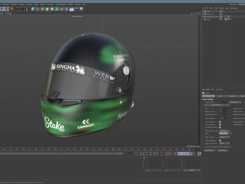 F1 Valtteri Bottas Helmet 2024 3D Model
