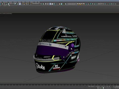 F1 Stake Sauber Helmets 2024 3D Model