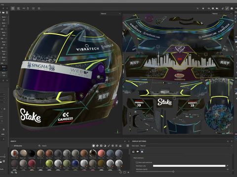 F1 Stake Sauber Helmets 2024 3D Model