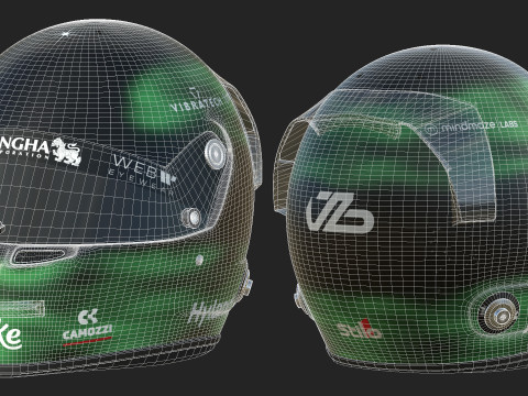 F1 Stake Sauber Helmets 2024 3D Model