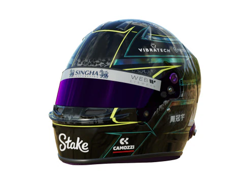 F1 Stake Sauber Helmets 2024 3D Model