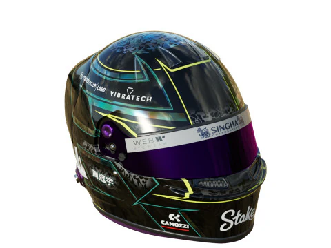 F1 Stake Sauber Helmets 2024 3D Model