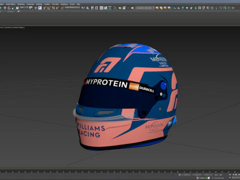 F1 Alex Albon Helmet 2024 3D Model