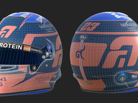 F1 Alex Albon Helmet 2024 3D Model