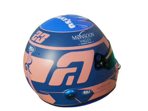 F1 Alex Albon Helmet 2024 3D Model